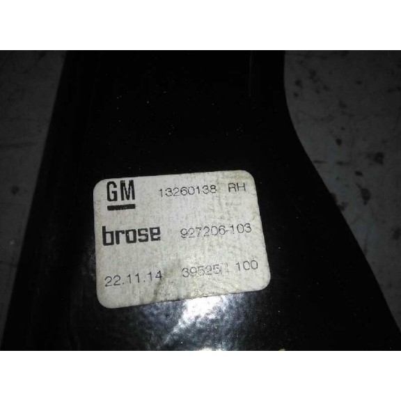 Recambio de elevalunas delantero derecho para opel zafira tourer 2.0 cdti referencia OEM IAM 13260138 ELECTRICO 5P 7 PINS