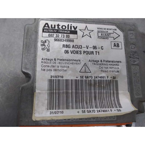 Recambio de centralita airbag para peugeot 206+ básico referencia OEM IAM 9660349980  