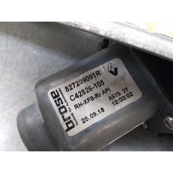 Recambio de elevalunas trasero derecho para renault megane iv berlina 5p limited referencia OEM IAM 827209091R 6 PIN 