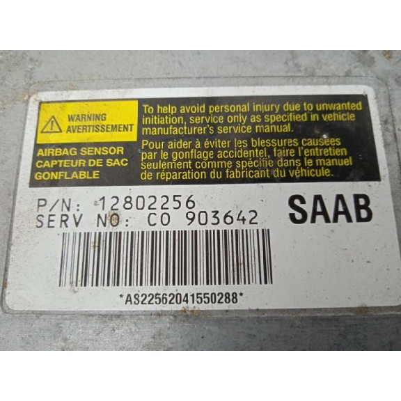 Recambio de centralita airbag para saab 9-3 berlina 2.2 tid anniversary referencia OEM IAM 12802256 12802256 