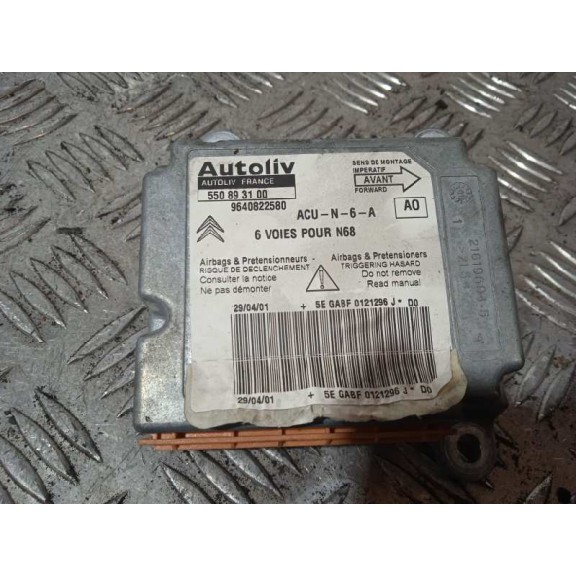 Recambio de centralita airbag para citroën xsara picasso 1.6 referencia OEM IAM 9640822580  