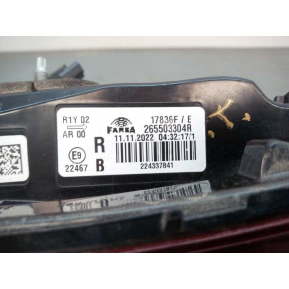 Recambio de piloto trasero derecho interior para renault clio v referencia OEM IAM 265503304R 17836F 