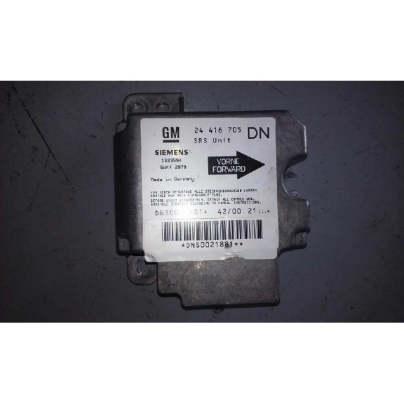 Recambio de centralita airbag para opel astra g coupé 1.8 16v referencia OEM IAM 5WK42979  