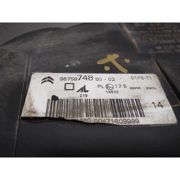 Recambio de faro derecho para citroën c4 picasso referencia OEM IAM 9675974880 SOPORTE ROTO FALTA TAPA
