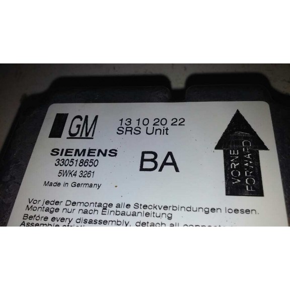Recambio de centralita airbag para opel vectra c berlina comfort referencia OEM IAM 131020223305186505WK43261  