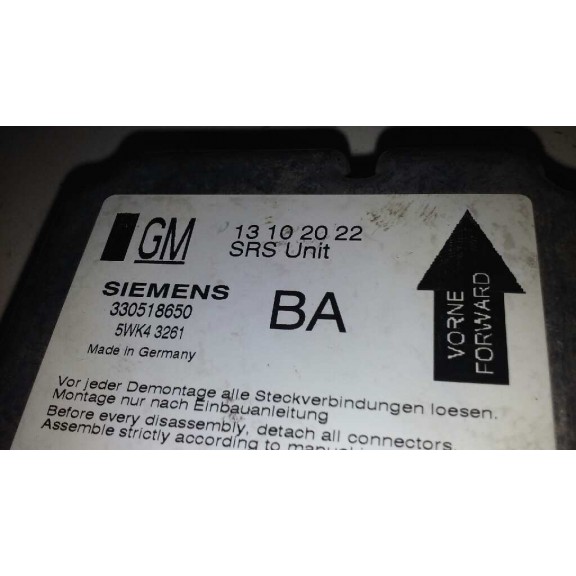 Recambio de centralita airbag para opel vectra c berlina club referencia OEM IAM 131020223305186505WK43261  