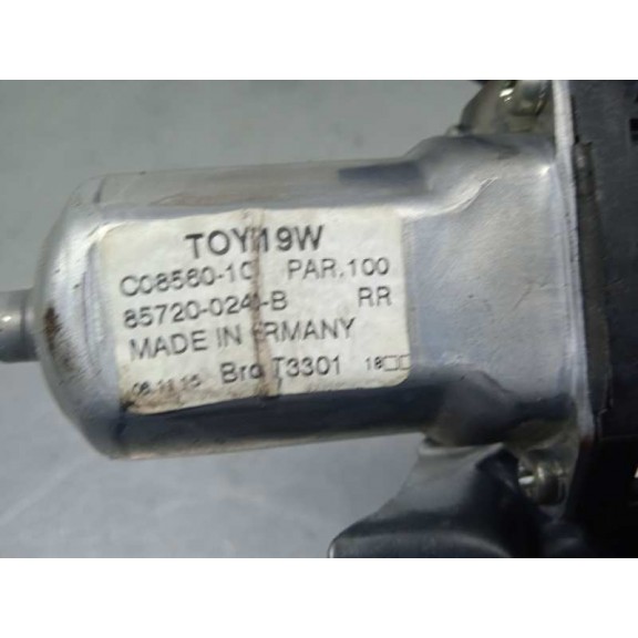 Recambio de elevalunas trasero derecho para toyota auris hybrid active referencia OEM IAM 8572002440 ELÉCTRICO 10 PINS