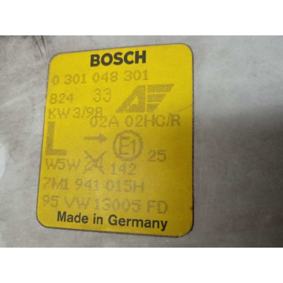 Recambio de faro izquierdo para volkswagen sharan (7m8) básico referencia OEM IAM 7M1941015H 95VW13005FD BOSCH