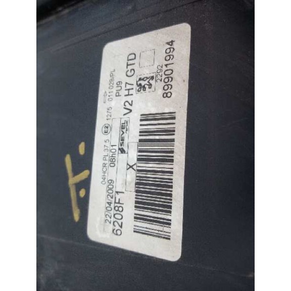 Recambio de faro izquierdo para peugeot 807 st pack referencia OEM IAM 89901994  