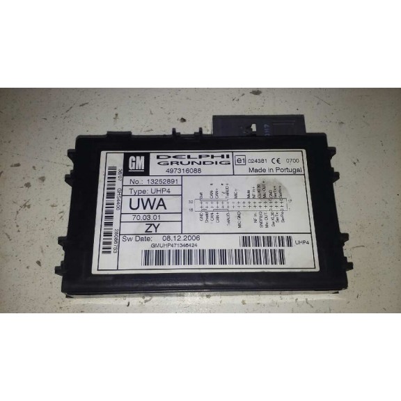 Recambio de modulo electronico para opel astra h ber. cosmo referencia OEM IAM 13252891  BLUETOOTH