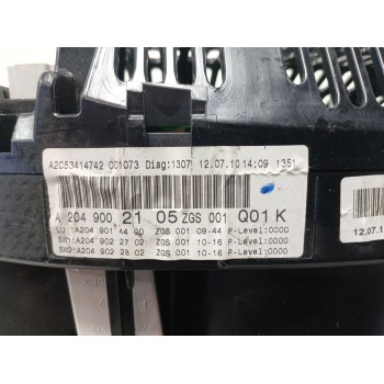 Recambio de cuadro instrumentos para mercedes-benz clase c (w204) c 200 cdi (204.001) referencia OEM IAM A2049002105ZGS001Q01K A