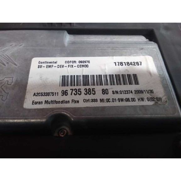 Recambio de cuadro instrumentos para citroën c4 grand picasso exclusive plus referencia OEM IAM 9673538580  