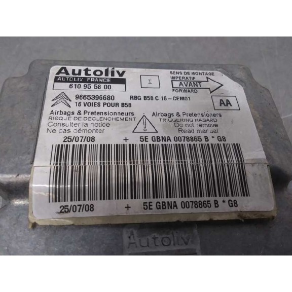 Recambio de centralita airbag para citroën c4 grand picasso 2.0 hdi fap referencia OEM IAM 9665396680  
