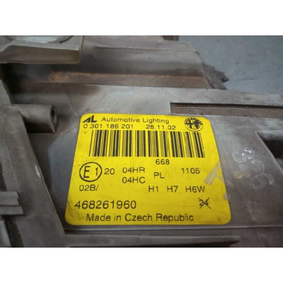 Recambio de faro izquierdo para alfa romeo 147 (190) 1.9 jtd distinctive referencia OEM IAM 468261960 0301186201 