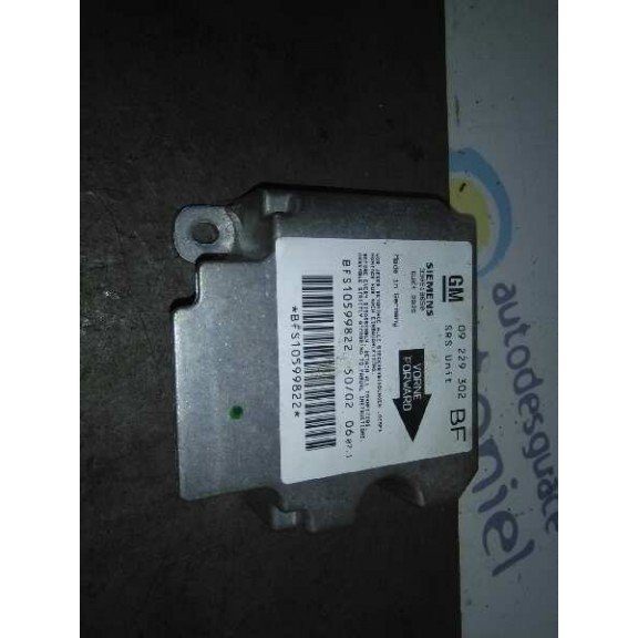 Recambio de centralita airbag para opel astra g berlina club referencia OEM IAM 09229302BF  