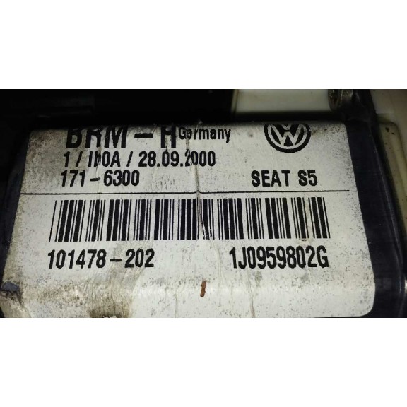 Recambio de motor elevalunas delantero derecho para seat leon (1m1) signo referencia OEM IAM 1J0959802G  