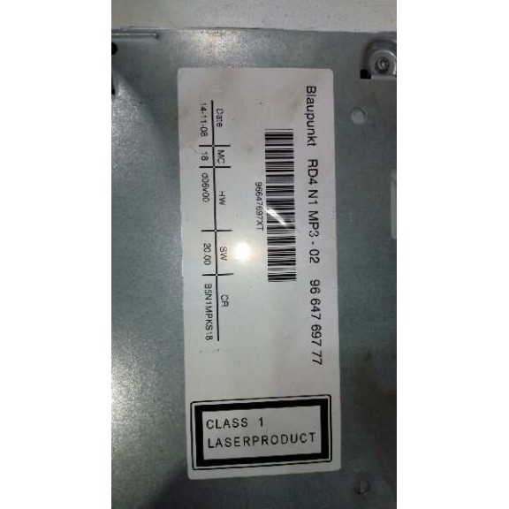 Recambio de sistema audio / radio cd para citroën c4 berlina referencia OEM IAM   MP3