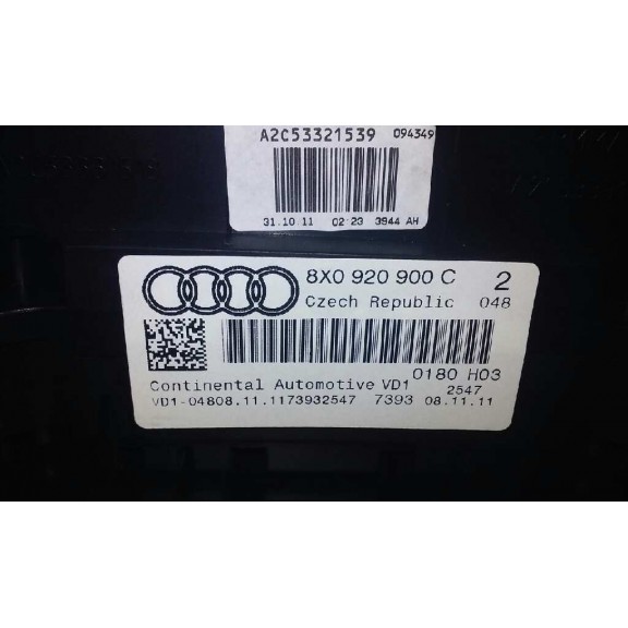 Recambio de cuadro instrumentos para audi a1 sportback (8xa) 1.6 tdi referencia OEM IAM 8X0920900C 6RPM 240 KM