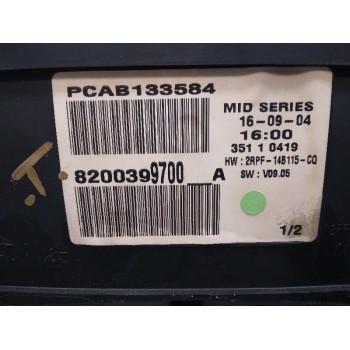 Recambio de cuadro instrumentos para renault megane ii berlina 5p 1.9 dci diesel referencia OEM IAM 8200399700  