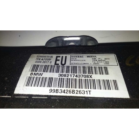 Recambio de airbag lateral delantero izquierdo para bmw serie 3 berlina (e46) 320d referencia OEM IAM 30821743708X  