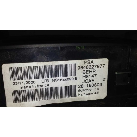 Recambio de mando climatizador para peugeot 307 berlina (s2) d-sign referencia OEM IAM 9646627977  