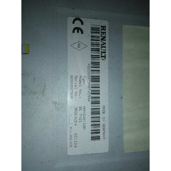 Recambio de sistema navegacion gps para renault megane ii berlina 5p referencia OEM IAM 8200097398  