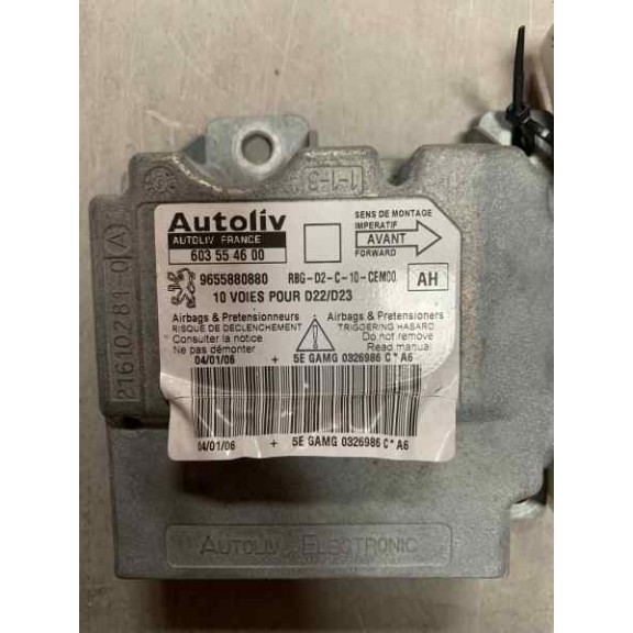 Recambio de centralita airbag para peugeot 407 st confort referencia OEM IAM 9655880880  