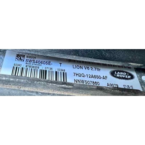 Recambio de centralita motor uce para land rover range rover sport 2.7 td v6 cat referencia OEM IAM 7H2Q12A650AF  