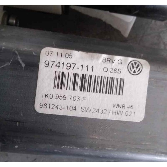 Recambio de motor elevalunas trasero izquierdo para volkswagen passat berlina (3c2) advance referencia OEM IAM 1K0959703F 974197