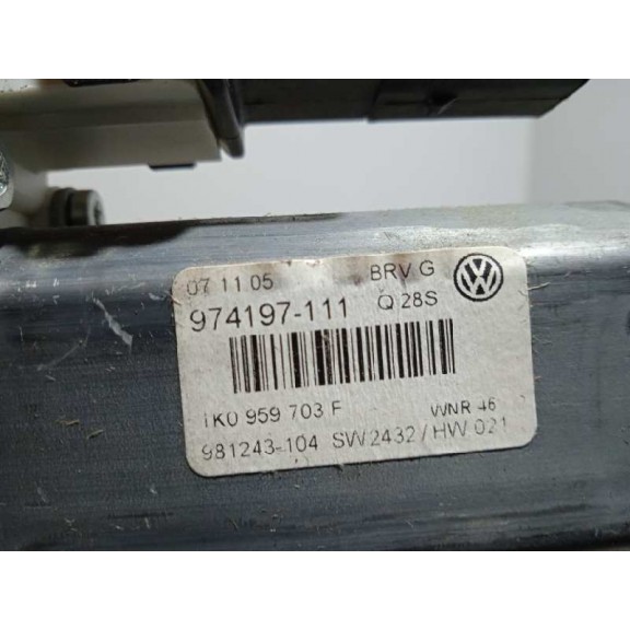 Recambio de motor elevalunas trasero izquierdo para volkswagen passat berlina (3c2) advance referencia OEM IAM 1K0959703F 974197
