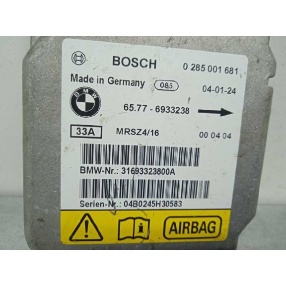 Recambio de centralita airbag para bmw serie 3 coupe (e46) 318 ci referencia OEM IAM 65776933238 0285001681 31693323800A