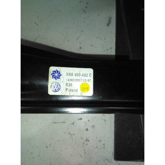 Recambio de elevalunas trasero derecho para volkswagen tiguan advance bmt referencia OEM IAM 5NA839462C  MECANISMO