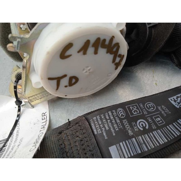 Recambio de cinturon seguridad trasero izquierdo para peugeot 308 gti referencia OEM IAM 98087919XX  98087919XX