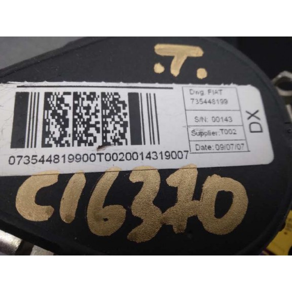 Recambio de cinturon seguridad delantero derecho para fiat linea (110) emotion referencia OEM IAM 735448199  