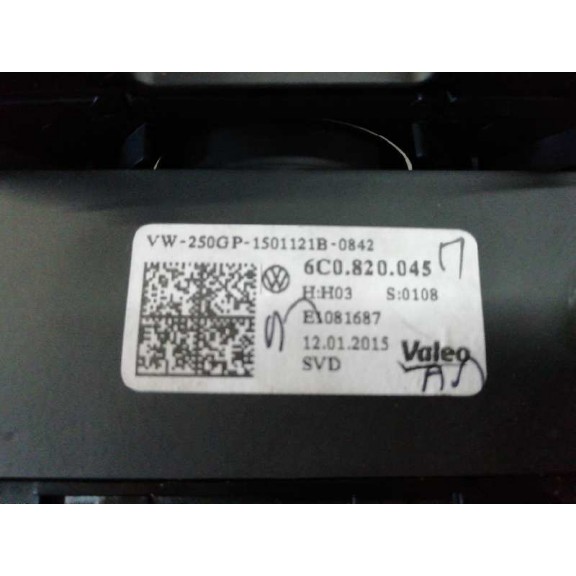 Recambio de mando calefaccion / aire acondicionado para volkswagen polo (6c1) edition bluemotion referencia OEM IAM 6C0820045 6C