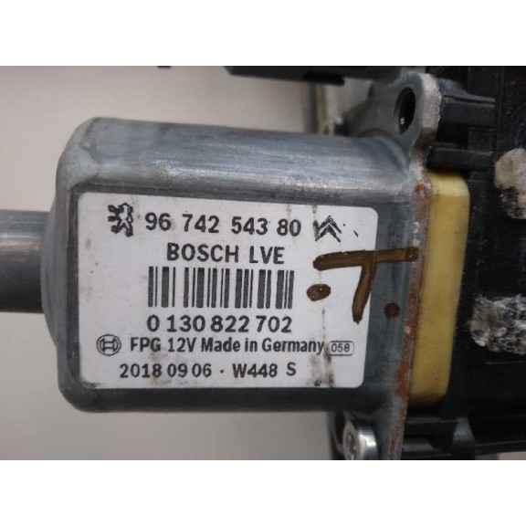 Recambio de elevalunas delantero derecho para peugeot 208 referencia OEM IAM 9674254380 2 CABLES 9673154380