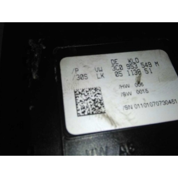 Recambio de modulo electronico para volkswagen passat berlina (3c2) highline referencia OEM IAM 3C0953549M DIRECCION 