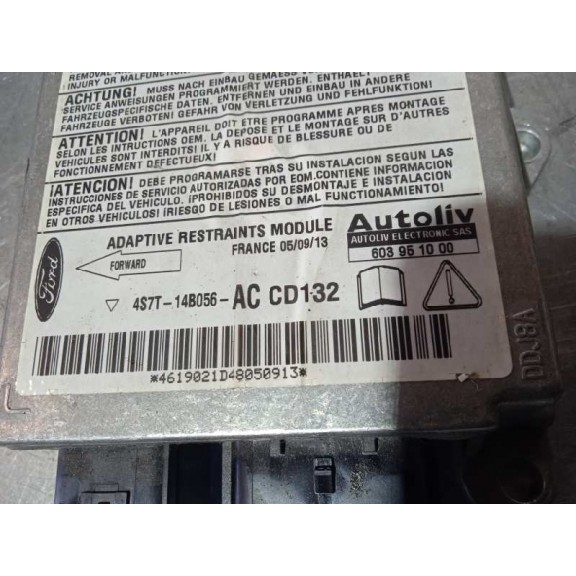 Recambio de centralita airbag para ford mondeo berlina (ge) 1.8 cat referencia OEM IAM 4S7T14B056AC  