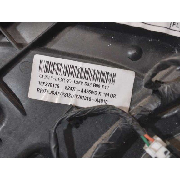 Recambio de elevalunas delantero izquierdo para kia carens ( ) basic referencia OEM IAM 82450A4010 ELECTRICO 6 CABLES 82470A4260