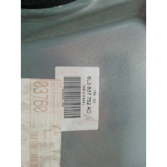Recambio de elevalunas delantero derecho para seat ibiza (6l1) signo referencia OEM IAM 6L3837752AD ELECTRICO 3P SOLO MECANISMO