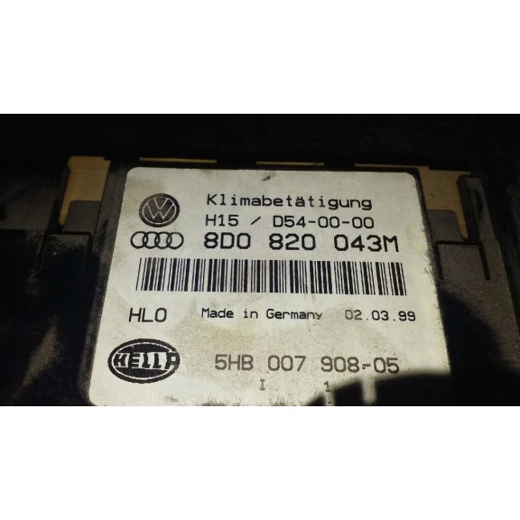 Recambio de mando climatizador para audi a4 berlina (b5) 2.5 tdi referencia OEM IAM 8D0820043M  