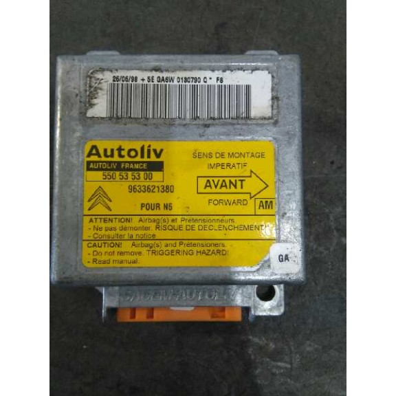 Recambio de centralita airbag para citroën xsara berlina 1.9 d sx referencia OEM IAM 9633621380  