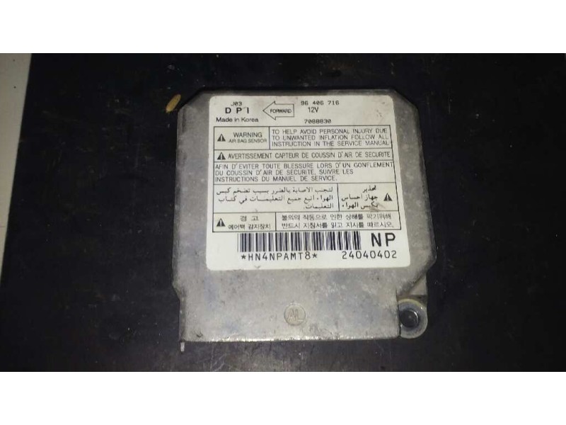 Recambio de centralita airbag para daewoo lacetti cdx referencia OEM IAM 96406716 96406716 