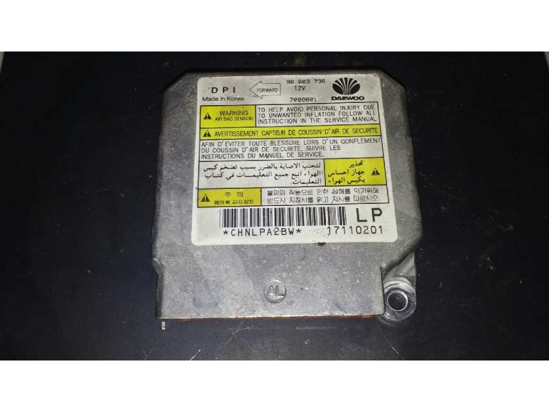 Recambio de centralita airbag para daewoo matiz cd referencia OEM IAM 96603736 96603736 