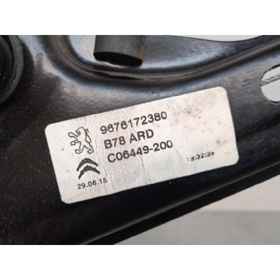 Recambio de elevalunas trasero derecho para citroën c4 picasso intensive referencia OEM IAM 9676172380 ELÉCTRICO SOLO MECANISMO