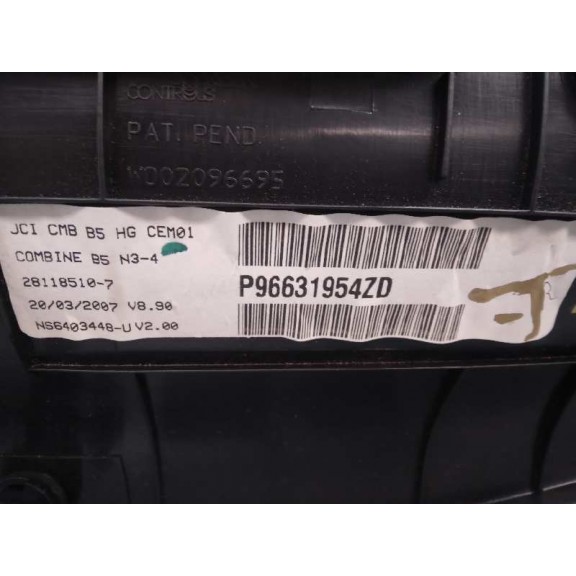 Recambio de display para citroën c4 berlina 1.6 16v hdi fap referencia OEM IAM P96631954ZD CUADRO INSTRUMENTOS 