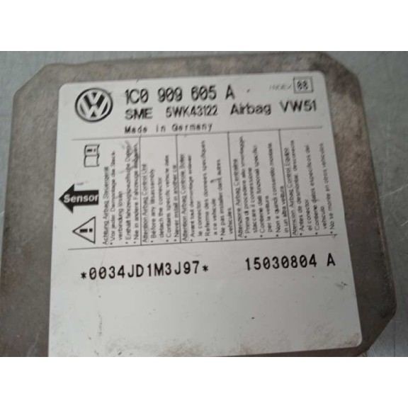 Recambio de centralita airbag para seat leon (1m1) signo referencia OEM IAM 1C0909605A 5WK43122 