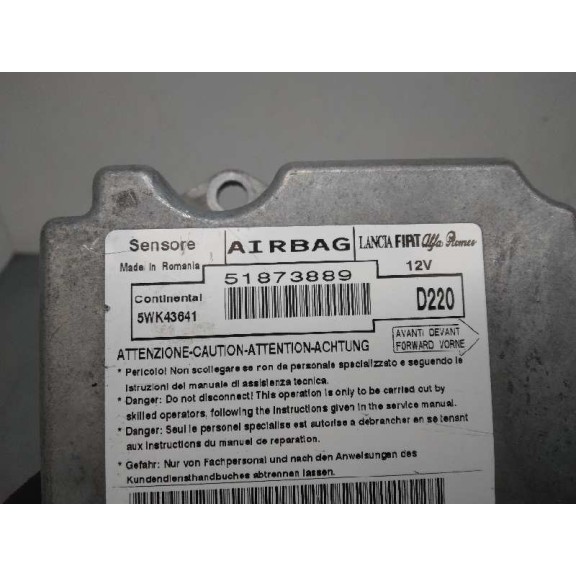 Recambio de kit airbag para fiat bravo (198) 1.6 16v active multijet (77kw) referencia OEM IAM 735407785  