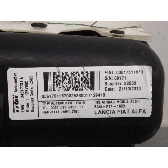 Recambio de kit airbag para fiat bravo (198) 1.6 16v active multijet (77kw) referencia OEM IAM 735407785  