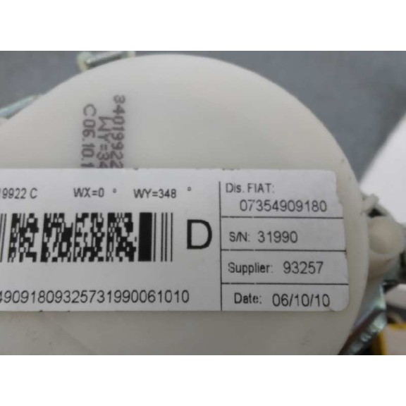 Recambio de kit airbag para fiat bravo (198) 1.6 16v active multijet (77kw) referencia OEM IAM 735407785  